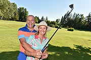 Michaela Gerg mit Mann Achim Berg 10. CEO Golf Cup by Exklusiv Golfen im Münchner Golf- Club e.V. Strasslach am 28.06.2019 Foto: Brauer Photos / Goran Nitschke 